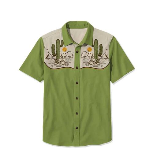 3D digital printed collar plus size shirt 3D印花翻领大码衬衫