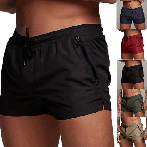Quick drying running rope beach shorts速干跑步系绳沙滩短裤男