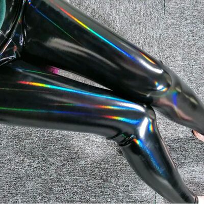 Sequined tight leather plus large pants 亮片紧身皮裤大码长裤