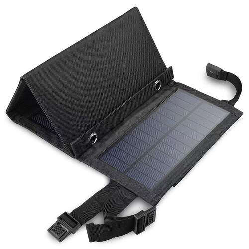 太阳能折叠包4折USB充电器户外露营手机补电光伏发电板5V10W稳压