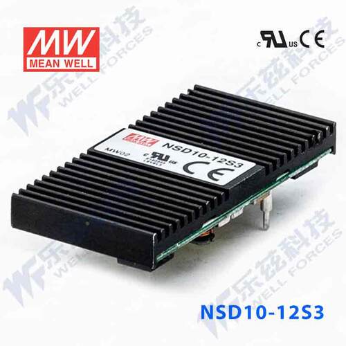 NSD10-12S3 10W 9.8~36V 输入 3.3V稳压输出明纬DC-DC转换电源