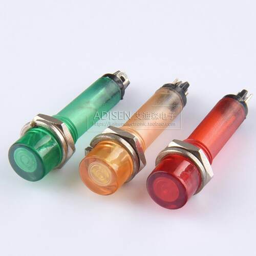 ADS7-1 安装孔&Phi;7mm 3V5V12V24V110V220V 透明外壳指示灯信号