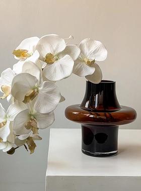 ins轻奢创意花瓶家居客厅样板房不规则玻璃花器酒店装饰品