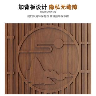 现代简约轻奢网红座屏移动办公室木质玄关 屏风隔断客厅2023新款