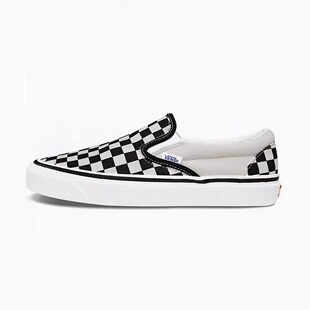 Vans范斯男女经典款Slip-On黑白棋盘格一脚蹬板鞋懒人休闲帆布鞋