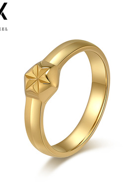 无性别中性简约风不锈钢戒指环男