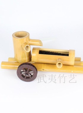 竹子流水过滤器摆件 鱼缸石槽造景G 水轮水车加湿器 鱼缸流水