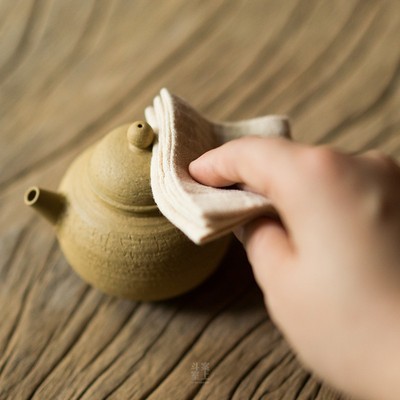 斗室案上超吸水双层棉麻小茶巾垫迷你纯色茶席小洁方茶.道布垫手