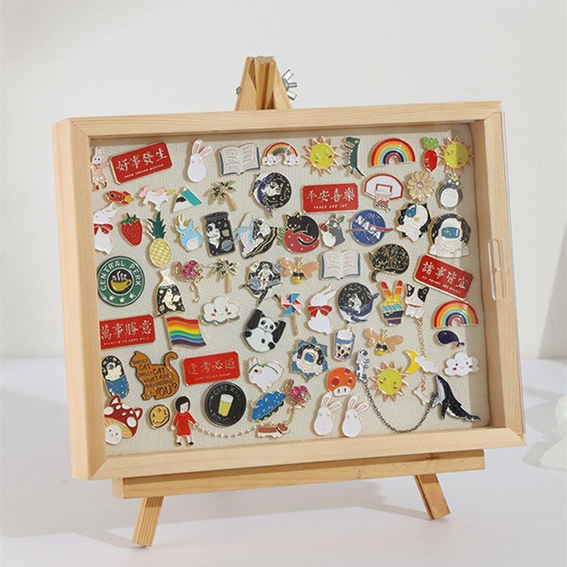 实木徽章勋章收纳盒防尘首u饰饰品耳环项链木质收纳盒子挂墙展示,收纳整理,首饰盒,淘宝优惠券,粉丝福利购,淘宝优惠卷