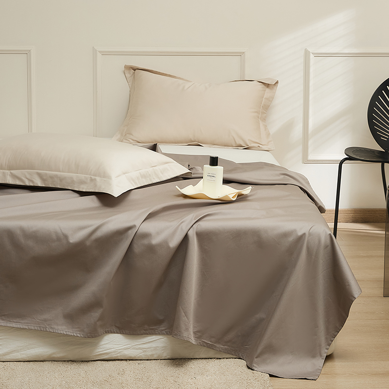 100支全棉床单单件 纯色纯棉单人1.2床单J枕套三件套1.5米双人1.8