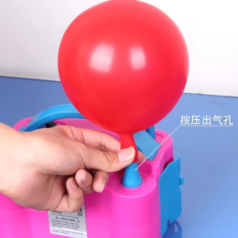 气球打气电动打气筒双孔r吹气球机便携式电动充气泵出口充气球工