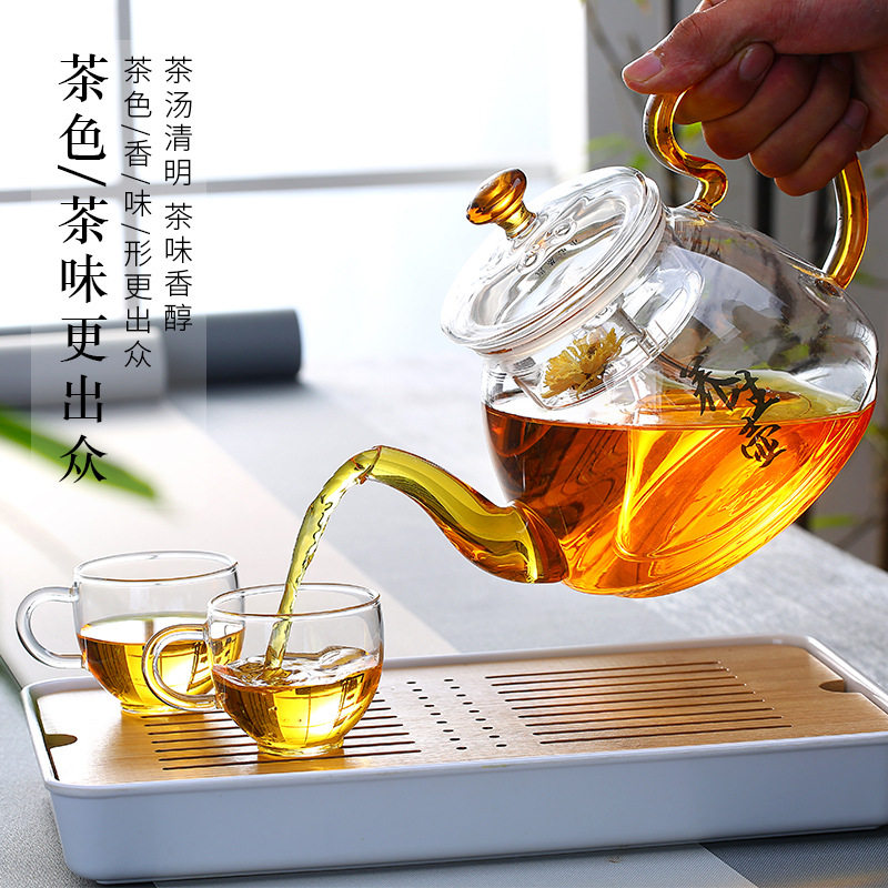 耐热玻璃烧水壶泡茶蒸茶壶安化y黑茶专用煮白茶壶电陶炉蒸汽煮茶图片