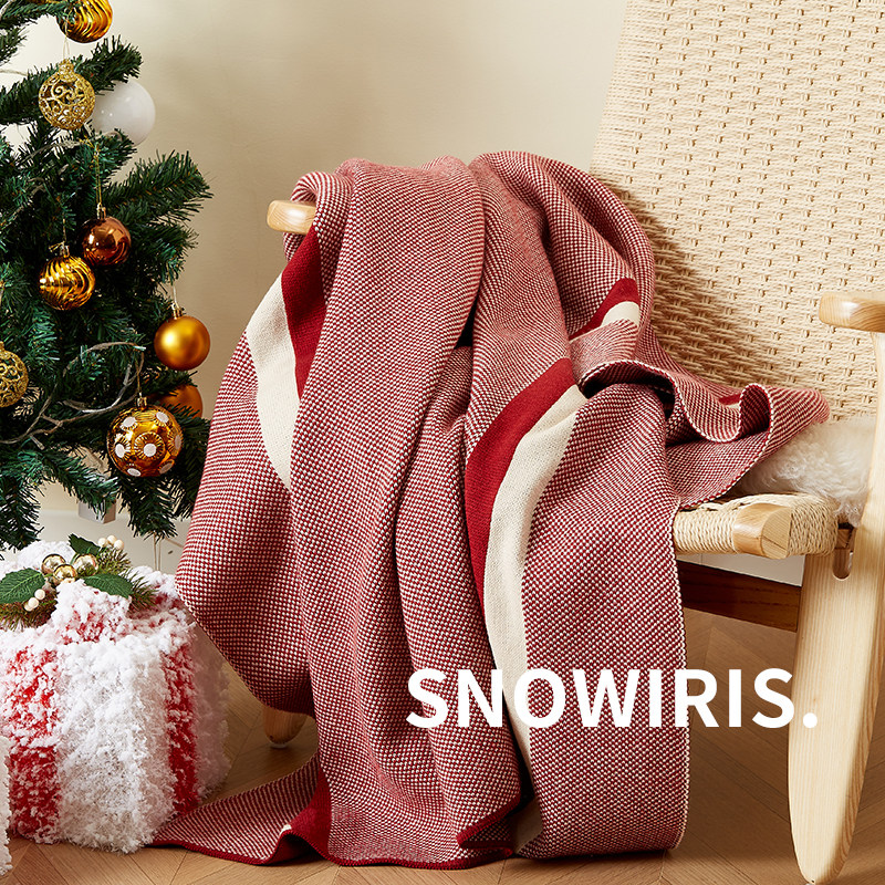 23年新款新年沙发毯节日红色装饰毯子I双面针织盖毯办公室午休毯,床上用品,休闲毯/毛毯/绒毯,淘宝优惠券,粉丝福利购,淘宝优惠卷