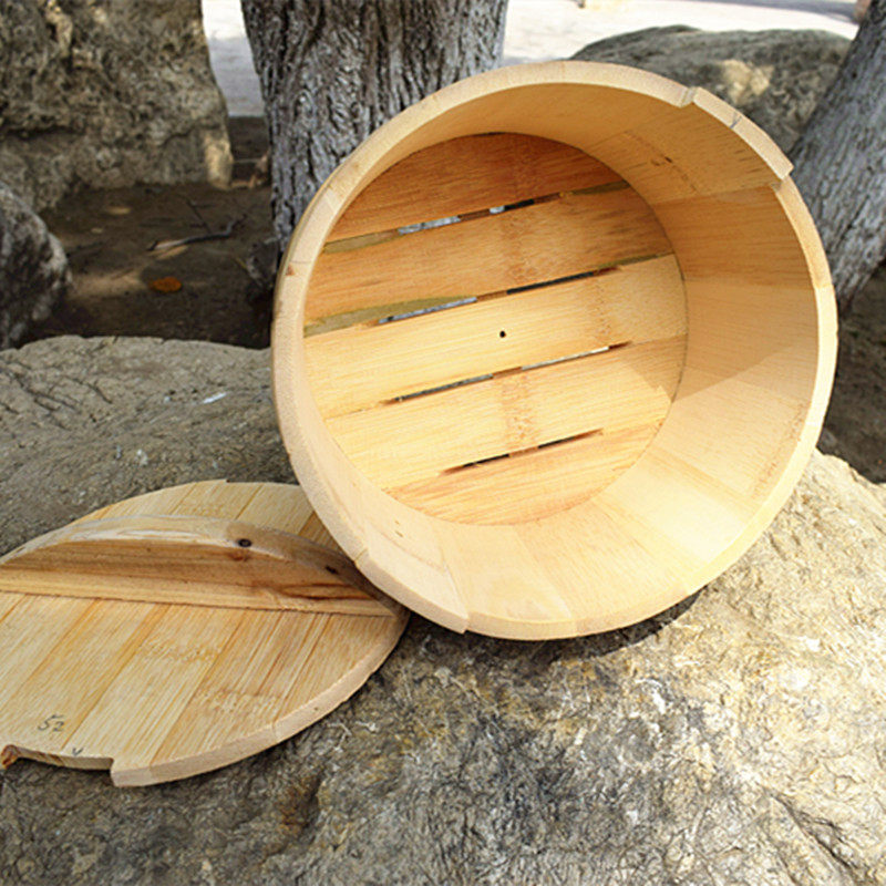 包邮 蒸饭木桶竹桶甑子竹蒸米饭桶手工小桶竹制R饭蒸笼家用 精致