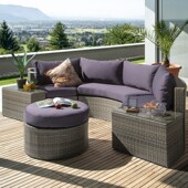 户外休闲藤编半圆形沙发花园露天阳台G藤艺弧形藤沙发酒店客厅家