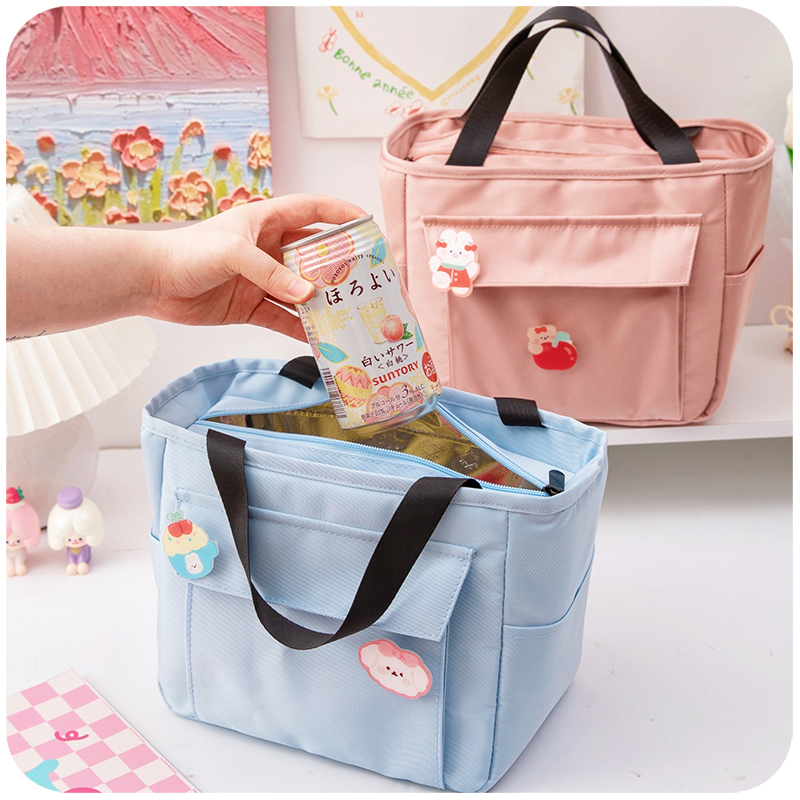 便当保温袋加厚铝箔提饭上班族洋气带饭I袋子手提饭兜饭盒包女餐