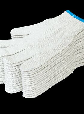 棉线手套劳保耐磨l工作防滑纯棉棉纱尼龙劳工劳动修车工地干活夏