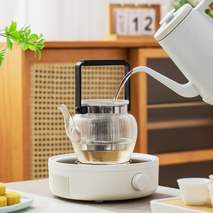 电陶炉煮茶炉玻璃烧m水养生茶壶泡茶器家用泡茶壶耐高温煮茶器套
