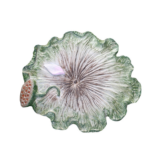 中式庭院b汀步脚踏石草坪园林别墅荷叶室户外创意花园院子莲花装