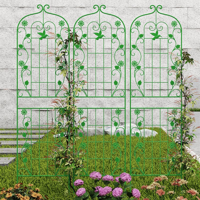 铁线莲月季爬藤架子蔷薇r植物攀爬花架户外庭院铁艺栅栏种植花支