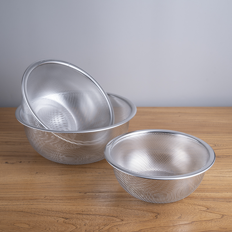 304不锈钢沥水篮洗菜盆漏盆 家A用厨房滤水篮水果沥水盆淘米篮套