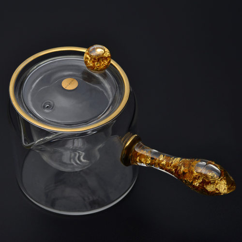 水晶金箔公杯透h明耐热玻璃公道杯茶漏套装加厚匀杯功夫茶海分茶