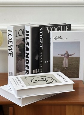 速发假书装饰书时尚简约书创面生活杂志桌影摆件摄意道具