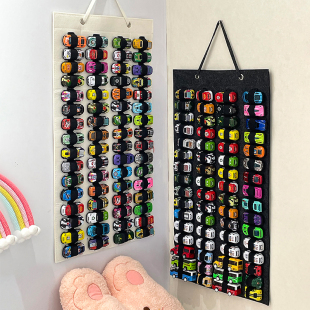 速发合金模型小汽车收纳神器壁挂儿童1示64多美卡玩具车展:挂袋