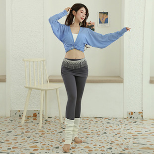 速发肚皮舞练功服长袖上衣裤子套装学习舞服练方专业舞蹈训练服初