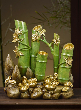 速发节节高升竹业摆件招财客厅玄关礼饰品送朋友开子装物乔迁新居