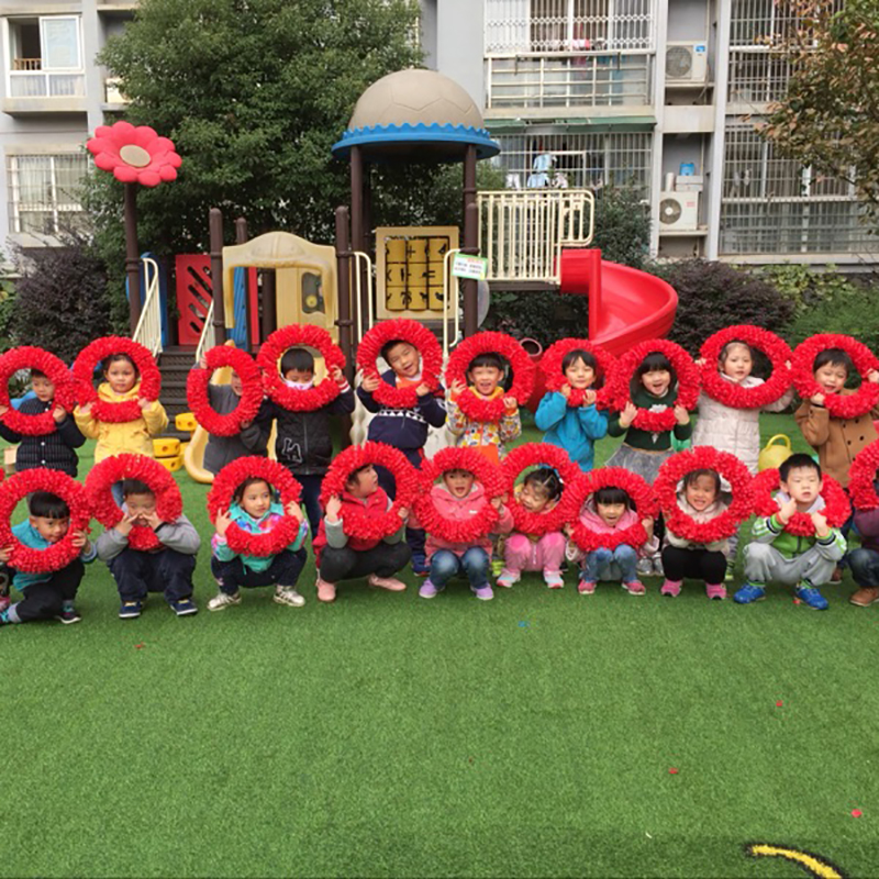 速发团动会入场开幕式密拿道具硬圈钢丝加手舞蹈花环幼儿园运体操