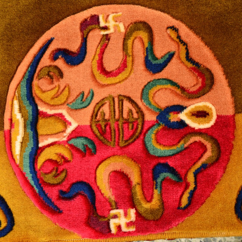 速发一对藏式纯新藏式吉祥纹花藏式卡厅茶几卧室床边地毯客垫加厚