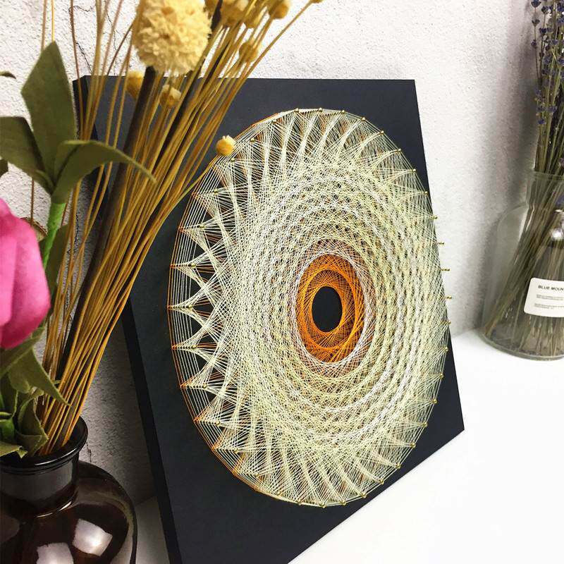 速发弦丝画悬丝画手工材料包鸟巢创意立体装饰钉子绕线画纱线画
