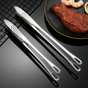 速发04不锈钢夹子韩式烤肉夹牛排面包夹烧用烤肉剪刀商烤防烫夹