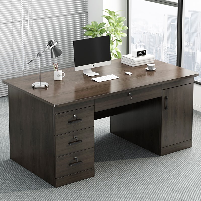 速发办生桌简公电脑桌台式办公室桌员工职员桌椅家用学约桌子书桌