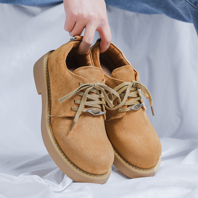 圆头增高工装大头鞋低帮大黄靴