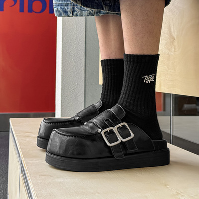 一脚蹬大头增高乐福鞋