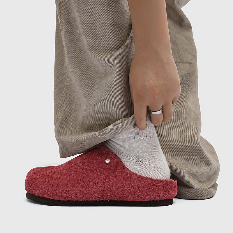 2025新款半拖鞋男款夏季一脚蹬懒人软底穆勒鞋复古外穿勃肯情侣鞋