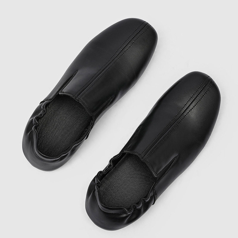 德比鞋一脚蹬男款扁头套脚休闲乐福鞋男通勤英伦商务休闲皮鞋男鞋