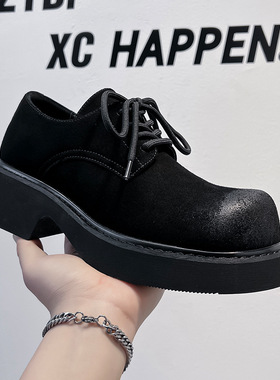 德比鞋男款英伦风商务正装皮鞋休闲百搭增高通勤高级感黑色系男鞋