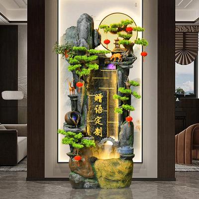 假山流水生财摆件循环水客厅玄关鱼缸景观喷泉办公室落地高加湿器