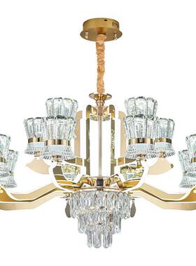 轻奢水晶吊灯客光厅31660灯高2024年新北款欧现代简约餐厅灯臂发