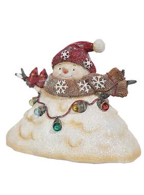 圣诞装饰人节模雕塑圣诞型客厅玄关树脂工艺雪RRW131品摆件