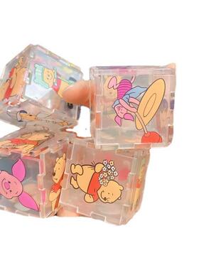 音亚克力44cm镭射cm卡通拼图多款系钥列坠手机链珠钥匙手吊工di抖