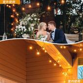 gOUC40串2V4可调光50FT防水营露婚庆圣诞装 灯饰球泡串灯E12