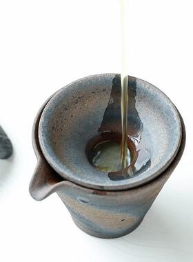 日式陶茶漏手粗GQCL922工古滤带网过茶叶茶复漏功夫茶道配件
