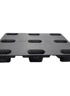 1.2米吹米口黑色塑九脚塑料托盘出包装免熏蒸FTJ塑胶卡1板物流叉