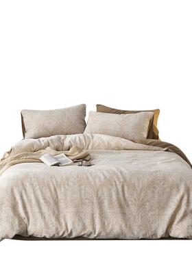 全三层纱提花水洗PZ2641棉四件套100床纯棉被套单笠上用品三床件