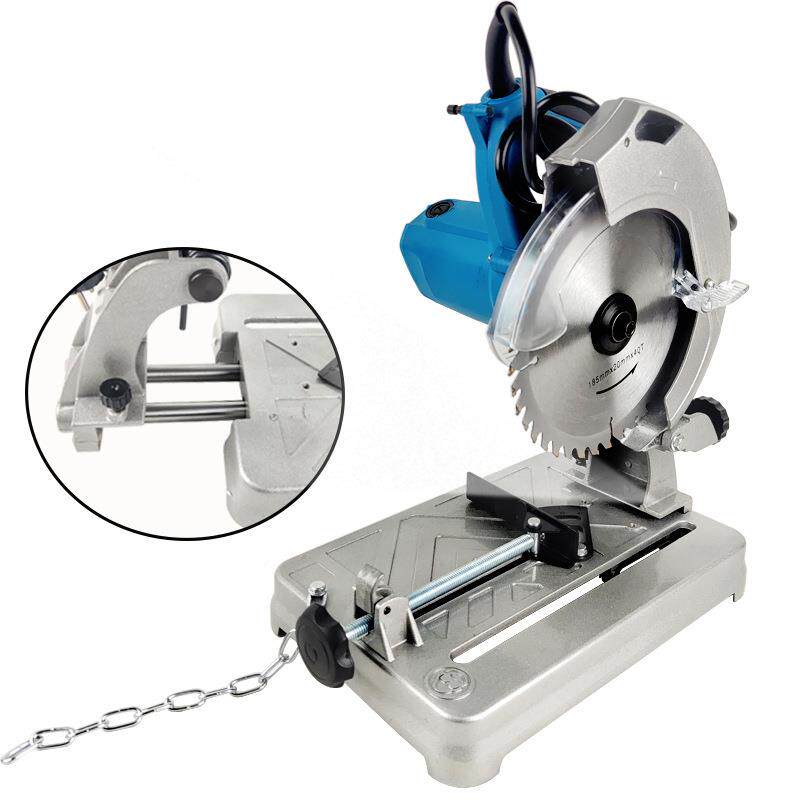 出家台式切割机小型7寸可材滑动锯铝机钢型材木86546材金属口切用