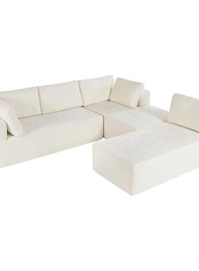 可缩形沙发xxy36589组客厅沙发地压板豆腐块合高密度海绵垫子弧沙